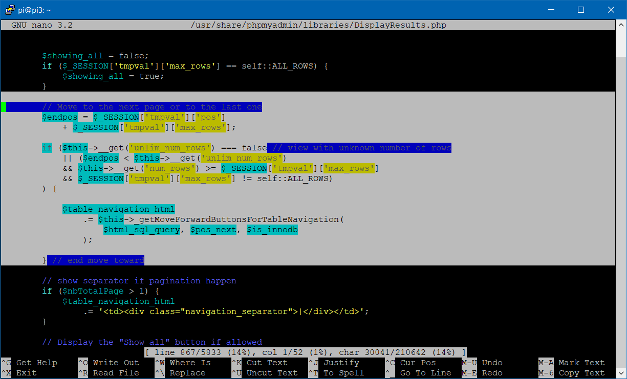 Solucionar Warning in ./libraries/DisplayResults.php#869