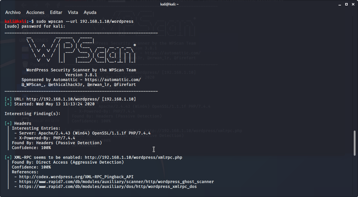 Auditar seguridad de tu WordPress con WPScan