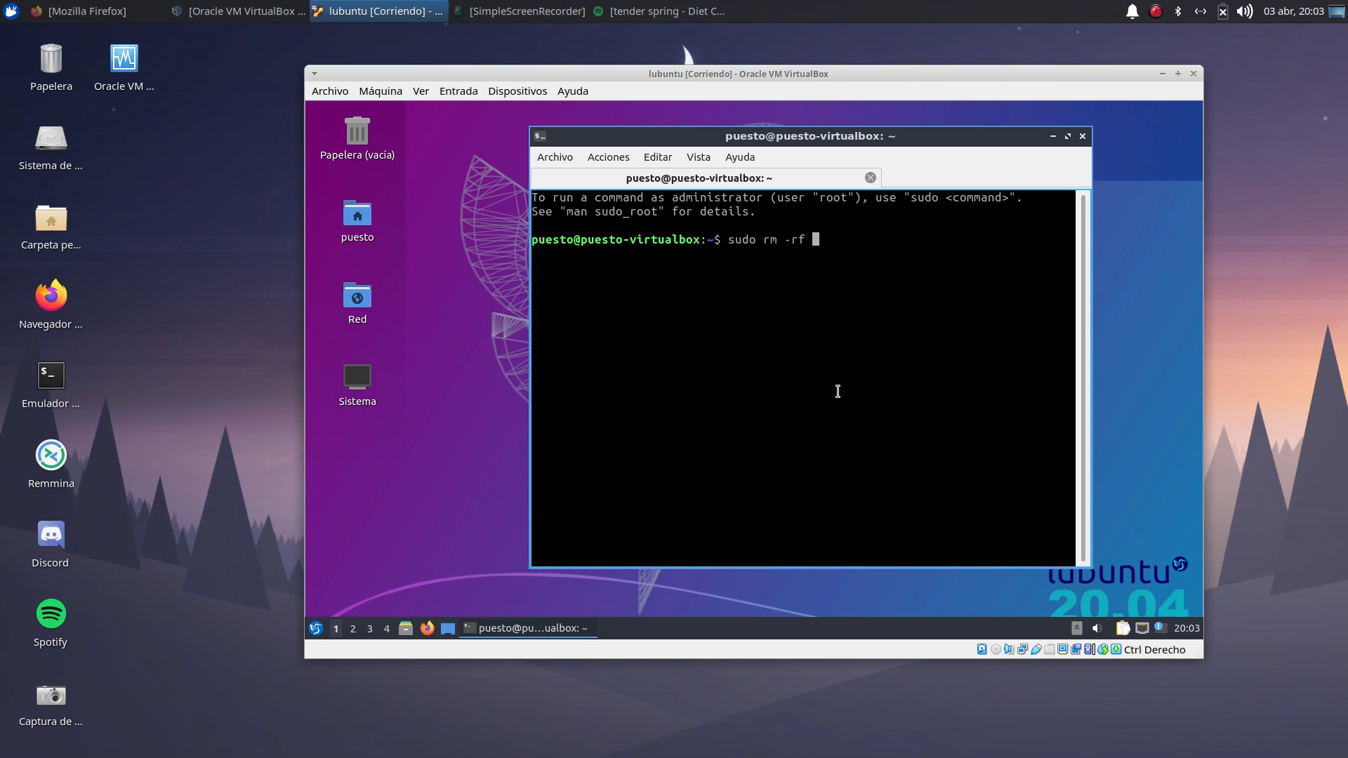 sudo rm -rf / (Vídeo)