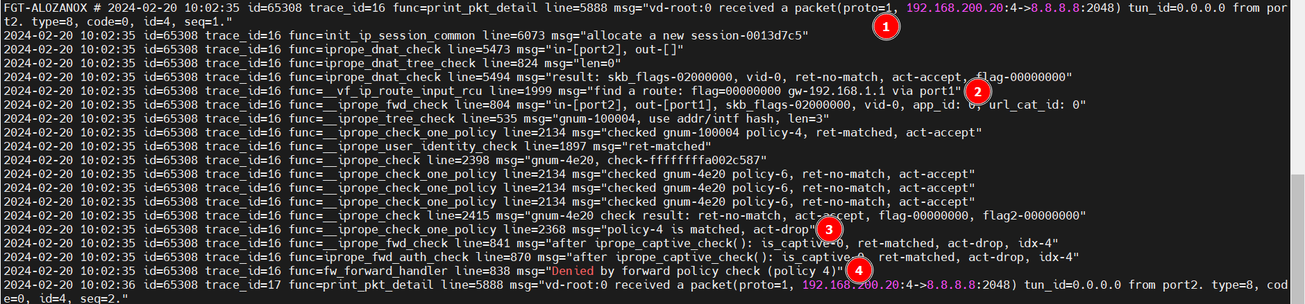 Diagnose Debug Flow FortiGate