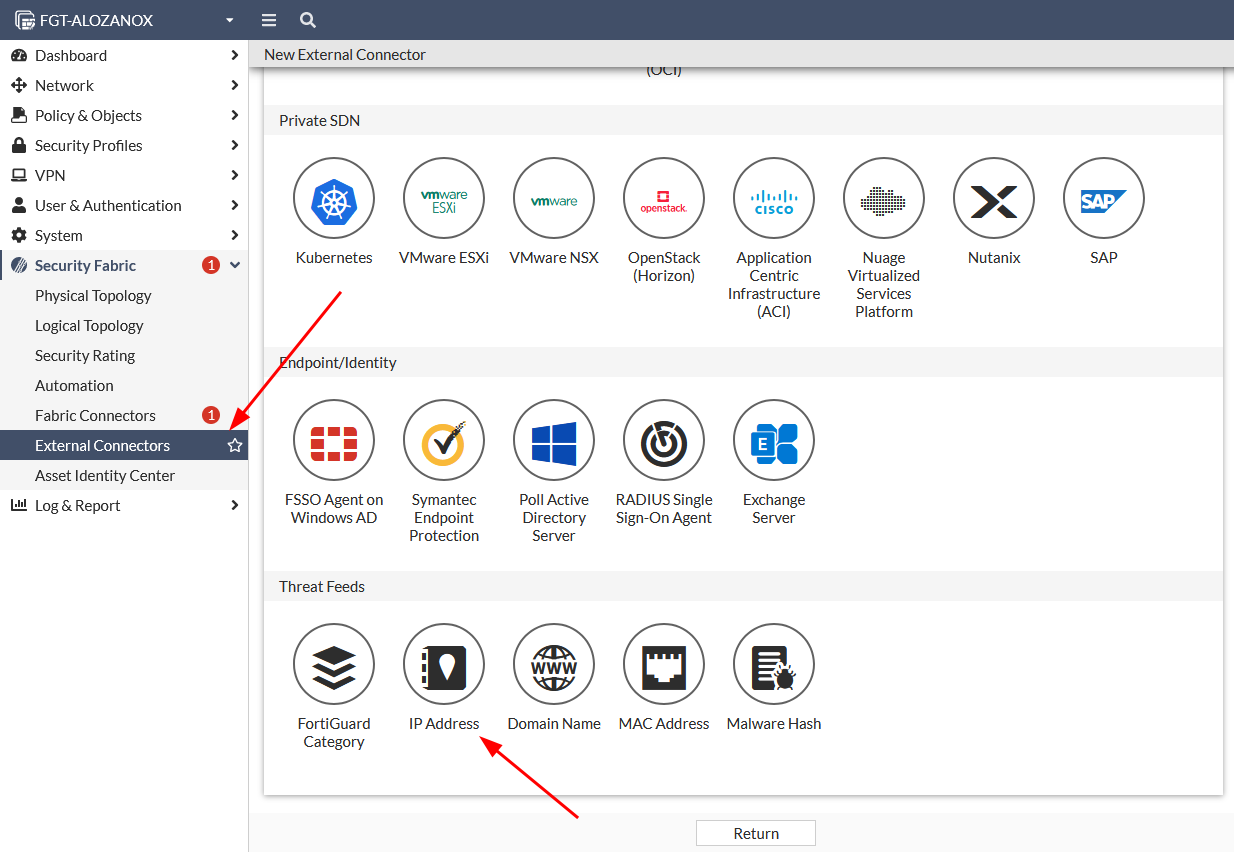 IP Address Threat Feed FortiGate