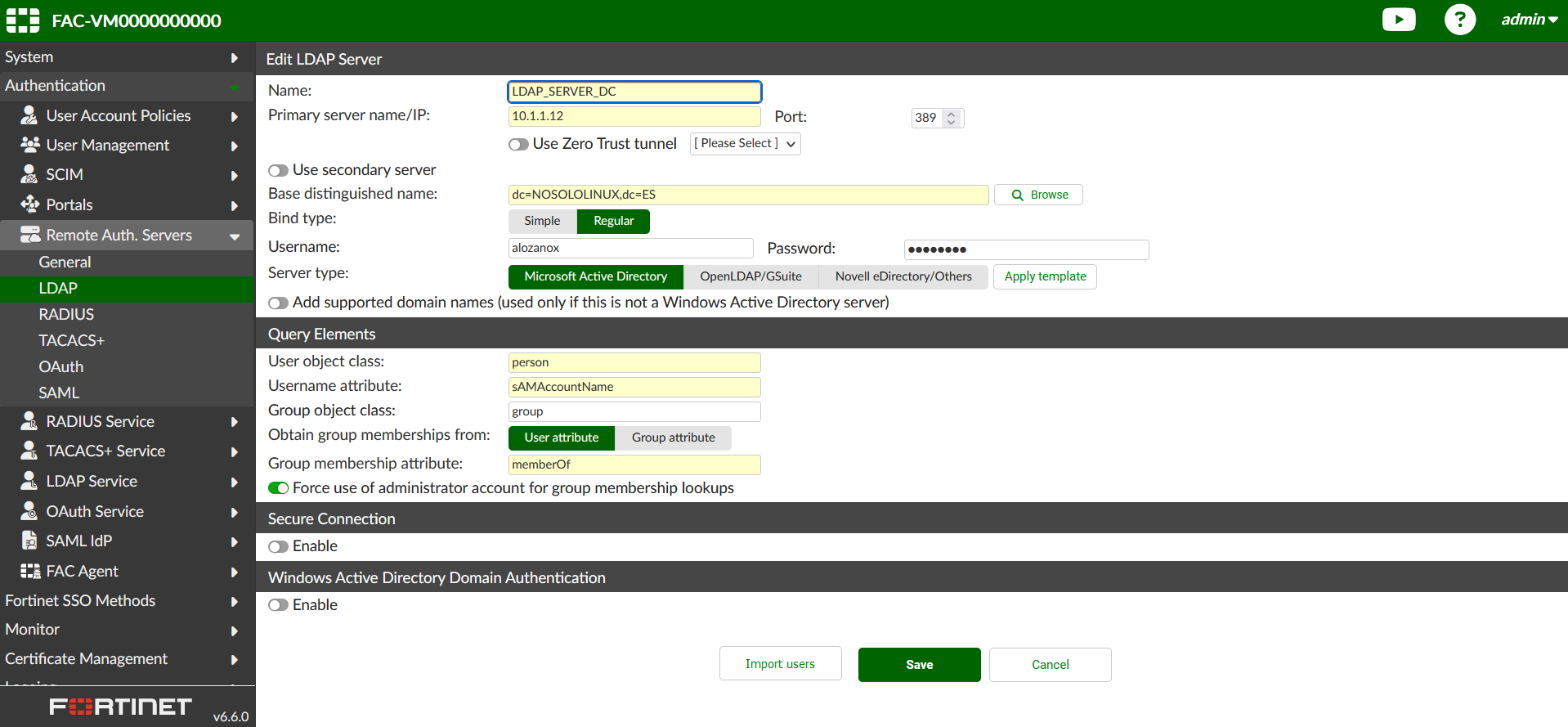Configurar FortiAuthenticator para autenticación 2FA en VPN