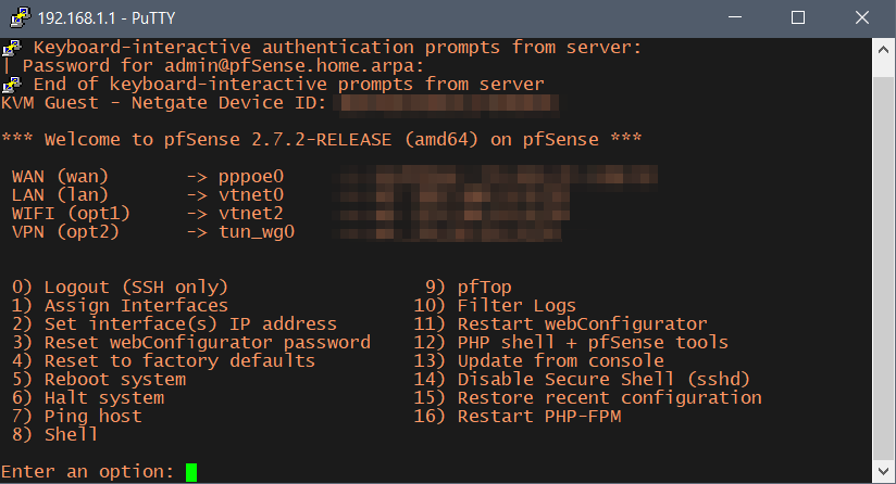 Configuración de Reglas en pfSense desde la Consola