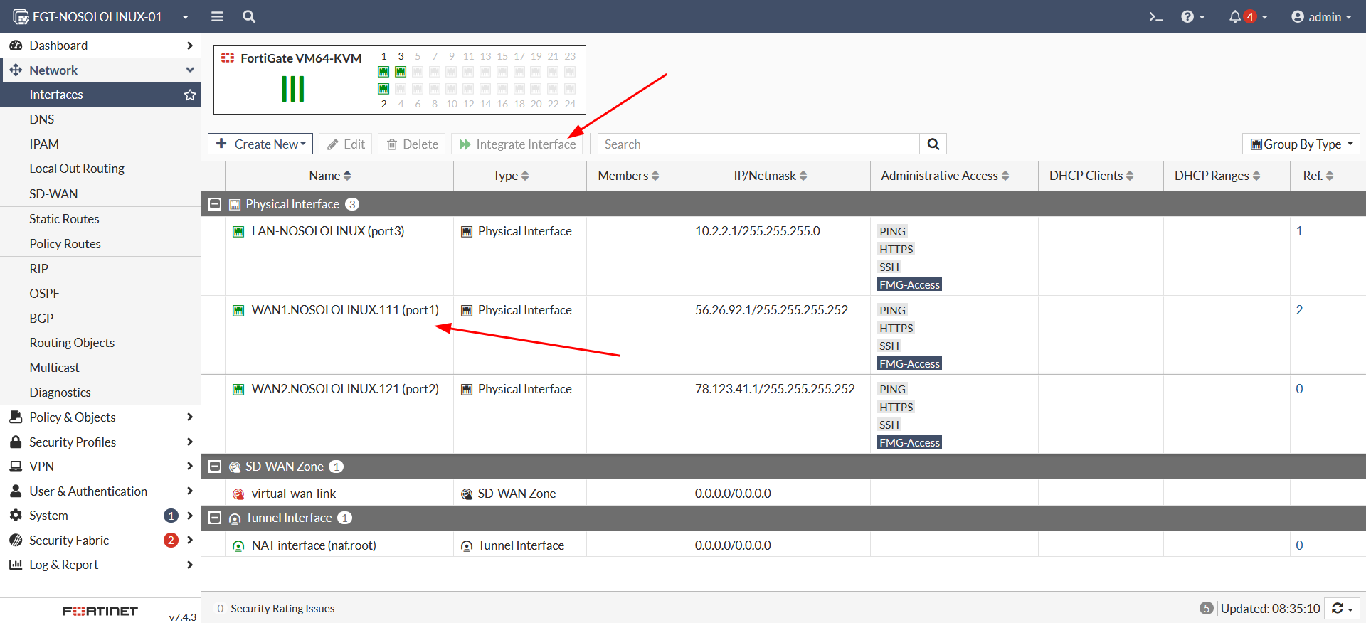 Configurar SDWAN en remoto a un FortiGate en producción