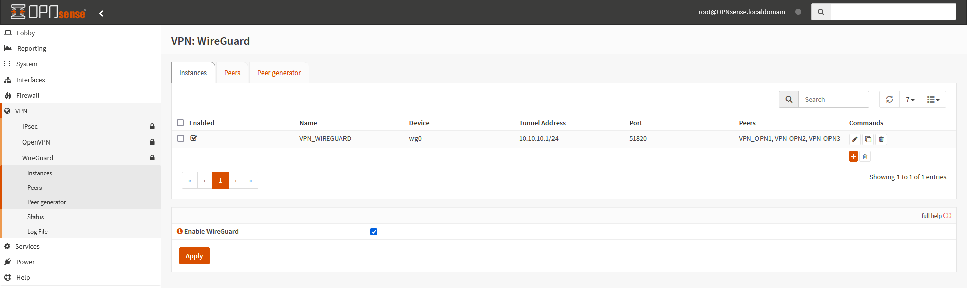 Configuración Avanzada de VPN en OPNsense: WireGuard