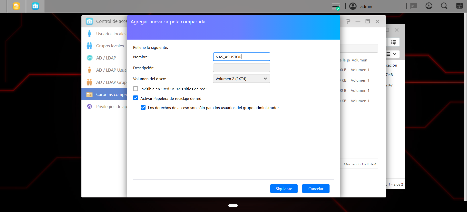 Cómo Crear una Carpeta Compartida en tu NAS Asustor Paso a Paso