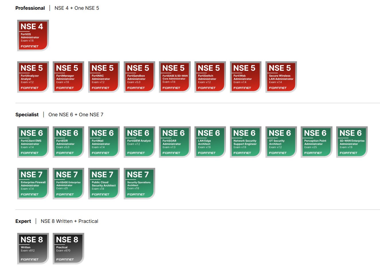 Fortinet actualiza su programa de certificaciones NSE: nuevos nombres, rutas y niveles 2025