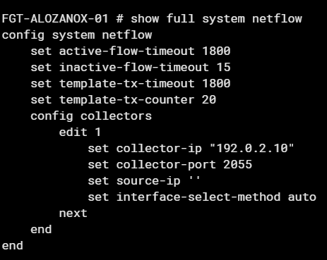 NetFlow en FortiGate: paso a paso en CLI