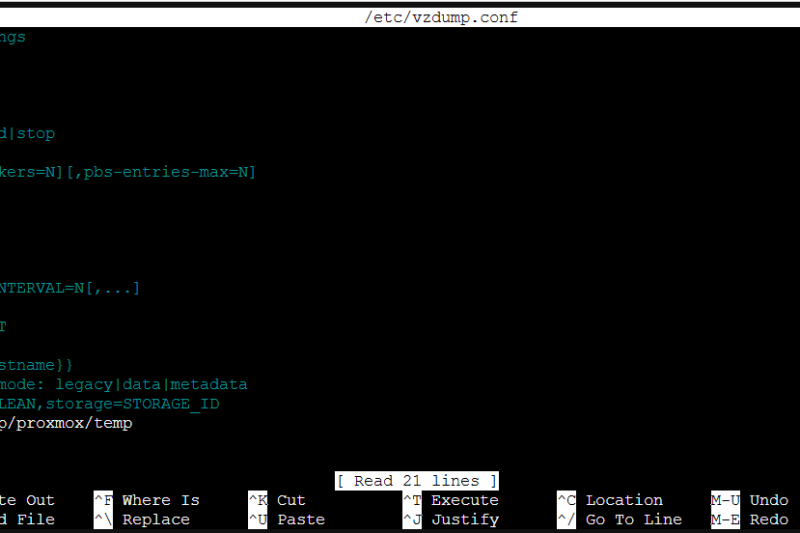 Cambiar la ruta temporal de vzdump en Proxmox para evitar desgaste en el SSD