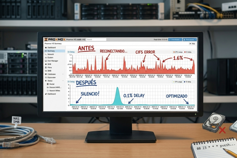 Adiós a los errores de CIFS/SMB en Proxmox: Automatiza el montaje de tus discos.